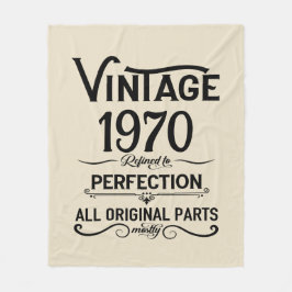 Personalisierte Vintage 55. Geburtstagsparty Fleecedecke