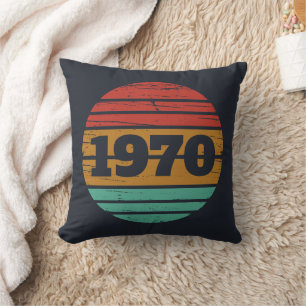 Personalisierte Vintage 55. Geburtstagsparty Kissen