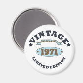 Personalisierte Vintage 55. Geburtstagsparty Magnet (Vorderseite/Rückseite)