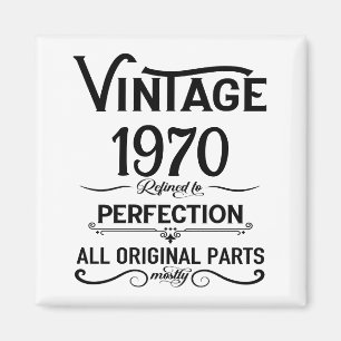 Personalisierte Vintage 55. Geburtstagsparty Magnet