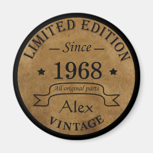 Personalisierte Vintage 55. Geburtstagsparty Magnet
