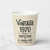 Personalisierte Vintage 55. Geburtstagsparty Pappbecher