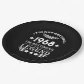 Personalisierte Vintage 55. Geburtstagsparty Pappteller (Schrägansicht)