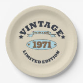 Personalisierte Vintage 55. Geburtstagsparty Pappteller (Vorderseite)