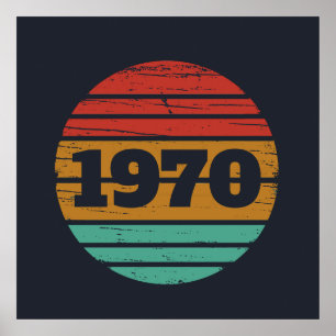 Personalisierte Vintage 55. Geburtstagsparty Poster