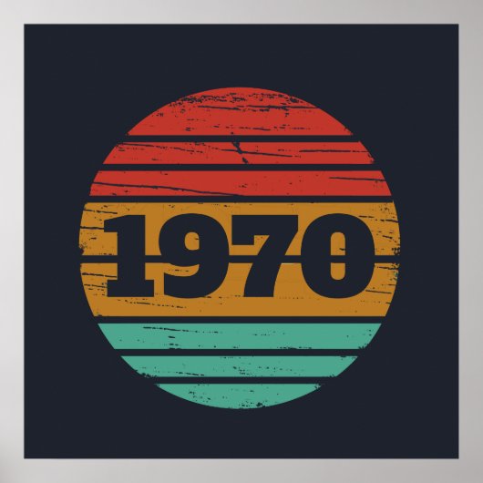Personalisierte Vintage 55. Geburtstagsparty Poster (Vorne)