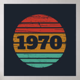 Personalisierte Vintage 55. Geburtstagsparty Poster