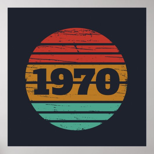 Personalisierte Vintage 55. Geburtstagsparty Poster (Vorne)