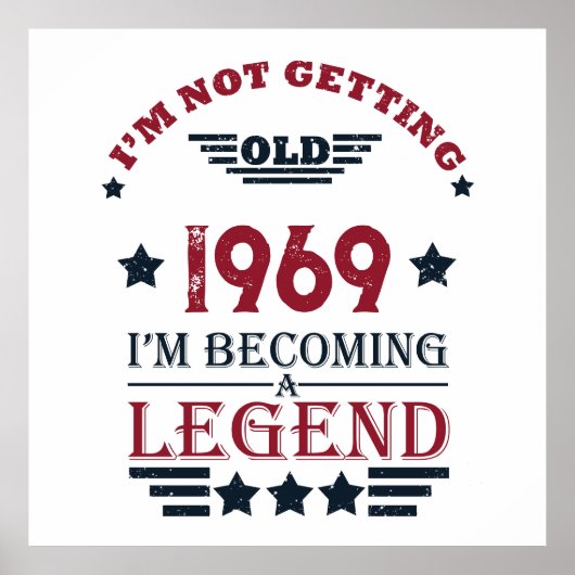 Personalisierte Vintage 55. Geburtstagsparty Poster (Vorne)