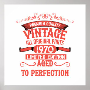 Personalisierte Vintage 55. Geburtstagsparty Poster