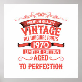 Personalisierte Vintage 55. Geburtstagsparty Poster