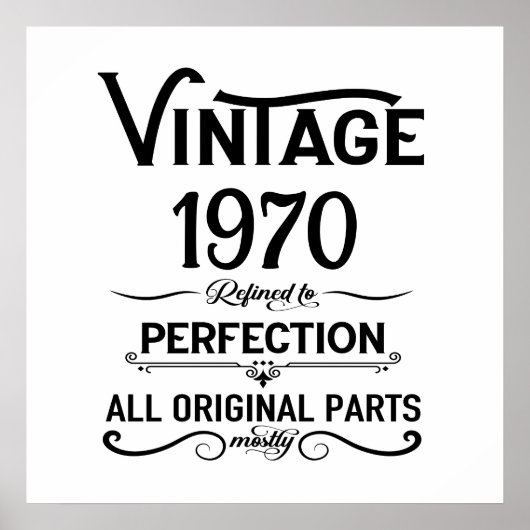 Personalisierte Vintage 55. Geburtstagsparty Poster (Vorne)