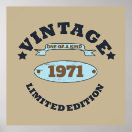 Personalisierte Vintage 55. Geburtstagsparty Poster