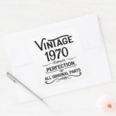 Personalisierte Vintage 55. Geburtstagsparty Quadratischer Aufkleber (Umschlag)