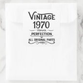 Personalisierte Vintage 55. Geburtstagsparty Quadratischer Aufkleber (Tasche)