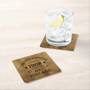 Personalisierte Vintage 55. Geburtstagsparty Rechteckiger Pappuntersetzer