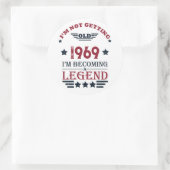 Personalisierte Vintage 55. Geburtstagsparty Runder Aufkleber (Tasche)