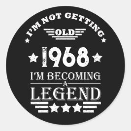 Personalisierte Vintage 55. Geburtstagsparty Runder Aufkleber