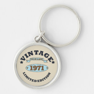 Personalisierte Vintage 55. Geburtstagsparty Schlüsselanhänger