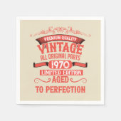 Personalisierte Vintage 55. Geburtstagsparty Serviette (Vorderseite)