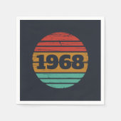 Personalisierte Vintage 55. Geburtstagsparty Serviette (Vorderseite)