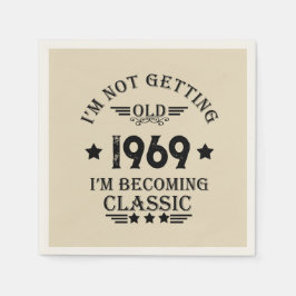 Personalisierte Vintage 55. Geburtstagsparty Serviette