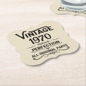Personalisierte Vintage 55. Geburtstagsparty Untersetzer (angewinkelt)
