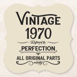 Personalisierte Vintage 55. Geburtstagsparty Untersetzer