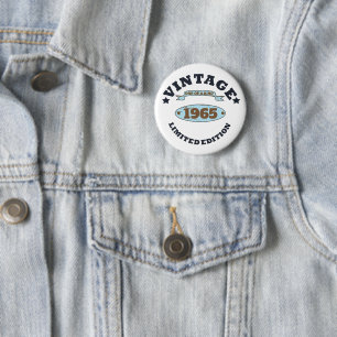 Personalisierte Vintage 60. Geburtstagsgeschenke Button