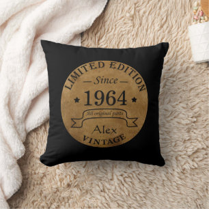 Personalisierte Vintage 60. Geburtstagsgeschenke Kissen