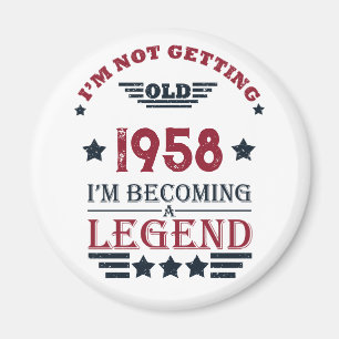 Personalisierte vintage 65. Geburtstagsfeier Magnet