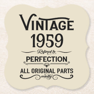 Personalisierte Vintage-65-Geburtstagsfeier Untersetzer