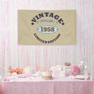 Personalisierte Vintage 65. Geburtstagsgeschenke Banner