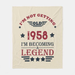 Personalisierte Vintage 65. Geburtstagsgeschenke Fleecedecke