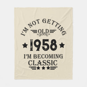Personalisierte Vintage 65. Geburtstagsgeschenke Fleecedecke