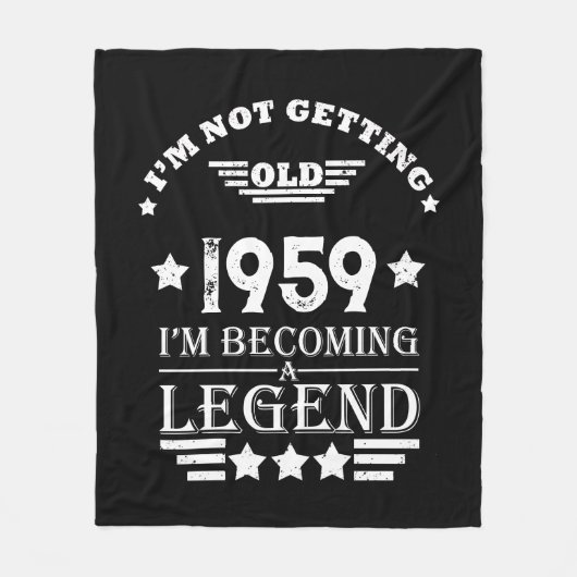 Personalisierte Vintage 65. Geburtstagsgeschenke Fleecedecke (Vorderseite)