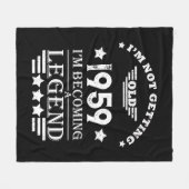 Personalisierte Vintage 65. Geburtstagsgeschenke Fleecedecke (Vorderseite (Horizontal))