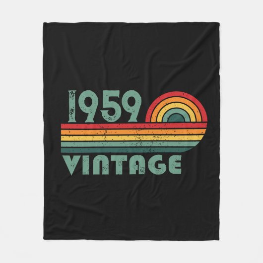 Personalisierte Vintage 65. Geburtstagsgeschenke Fleecedecke (Vorderseite)