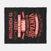 Personalisierte Vintage 65. Geburtstagsgeschenke r Fleecedecke (Vorderseite (Horizontal))