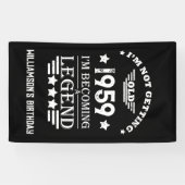 Personalisierte Vintage 65. Geburtstagsgeschenke w Banner (Horizontal)