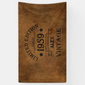 Personalisierte Vintage 65. Geburtstagsparty Banner (Vertikal)