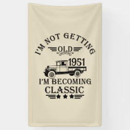 Personalisierte Vintage 65. Geburtstagsparty Banner