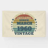 Personalisierte Vintage 65. Geburtstagsparty Banner (Horizontal)