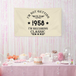 Personalisierte Vintage 65. Geburtstagsparty Banner