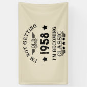 Personalisierte Vintage 65. Geburtstagsparty Banner (Vertikal)