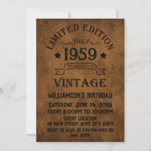 Personalisierte Vintage 65. Geburtstagsparty