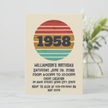 Personalisierte Vintage 65. Geburtstagsparty