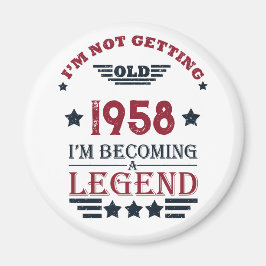 Personalisierte Vintage 65. Geburtstagsparty Magnet