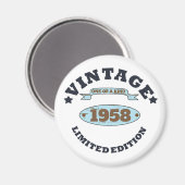 Personalisierte Vintage 65. Geburtstagsparty Magnet (Vorderseite/Rückseite)