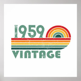 Personalisierte Vintage 65. Geburtstagsparty Poster